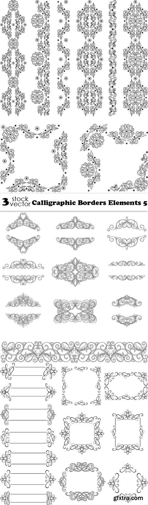 Vectors - Calligraphic Borders Elements 5