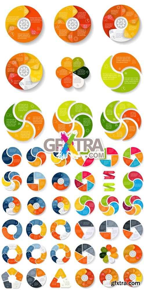 Circle Infographic Elements Vector
