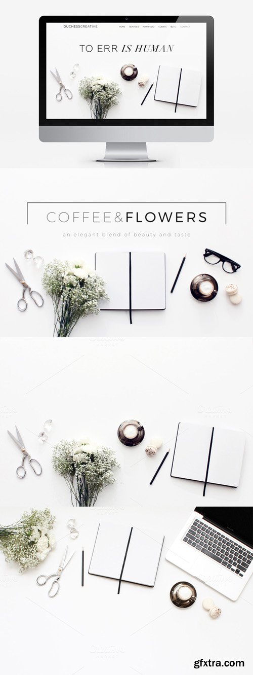 Coffee & Flowers Header Image Bundle