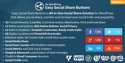 CodeCanyon - Easy Social Share Buttons v3.2.4 for WordPress - 6394476