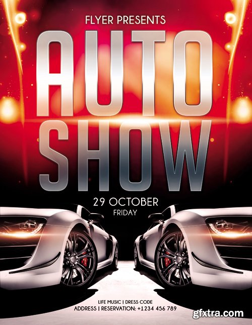 Auto Show – Flyer Template + Facebook Cover