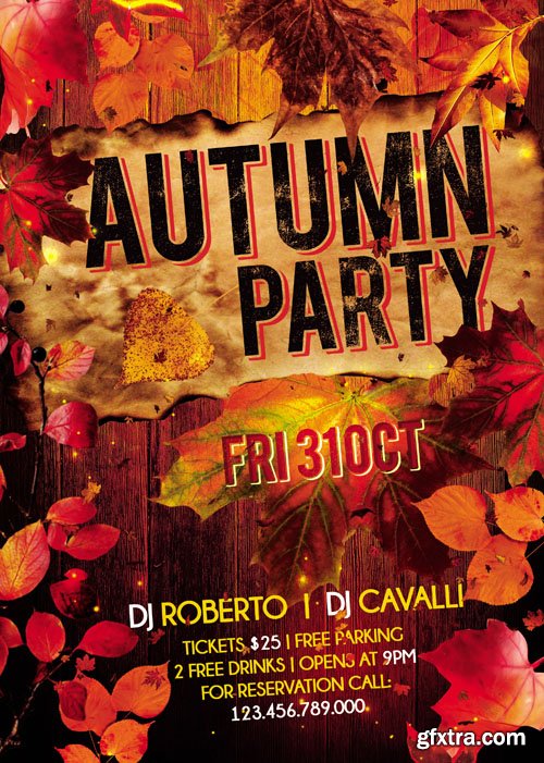 Autumn Party – Flyer Template + Facebook Cover