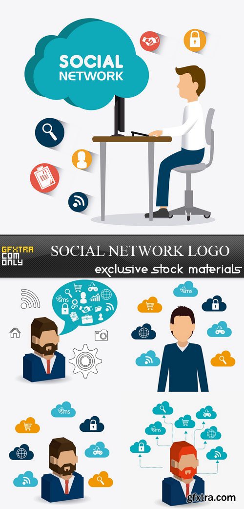 Social Network Logo - 5xEPS