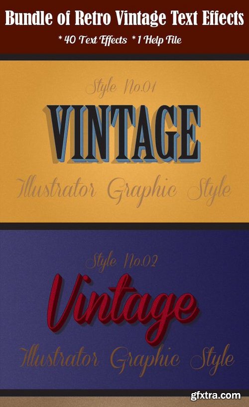 Graphicriver Bundle of Retro Vintage Text Effects 12913324