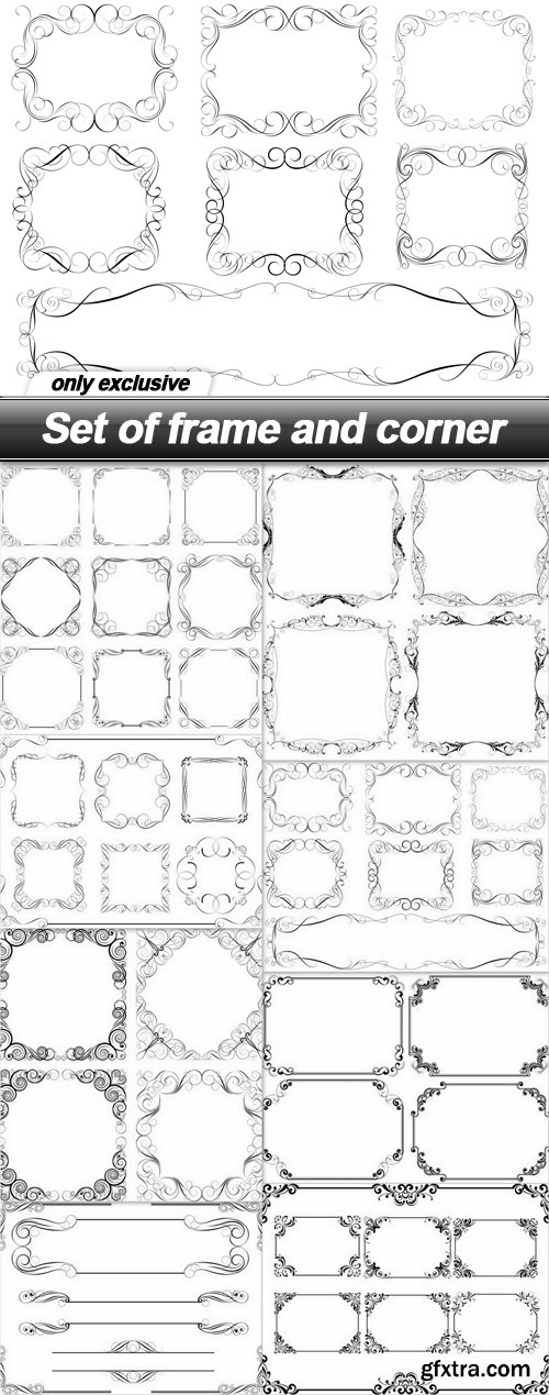 Set of frame and corner - 8 EPS