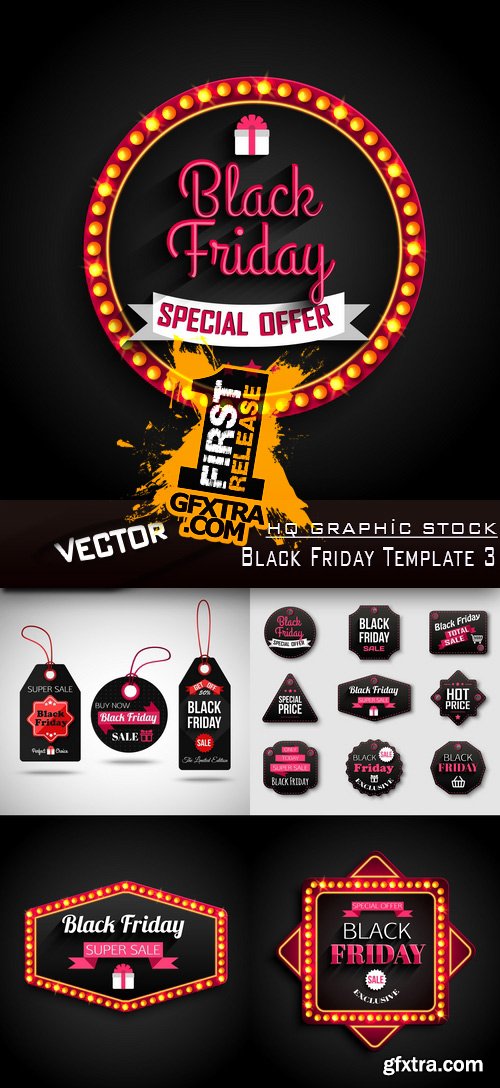 Stock Vector - Black Friday Template 3