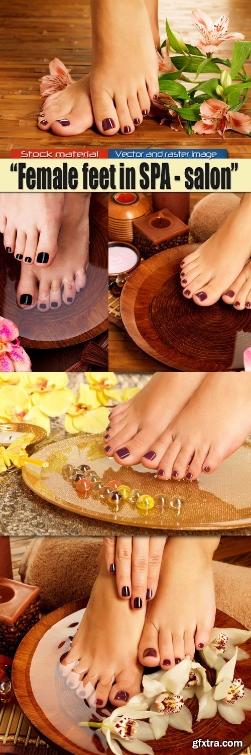 Female feet in SPA - salon
