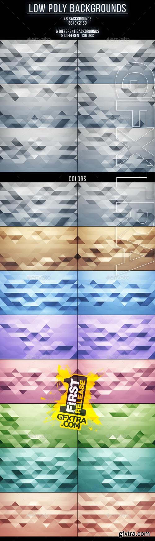 48 Low Poly Backgrounds 13153459