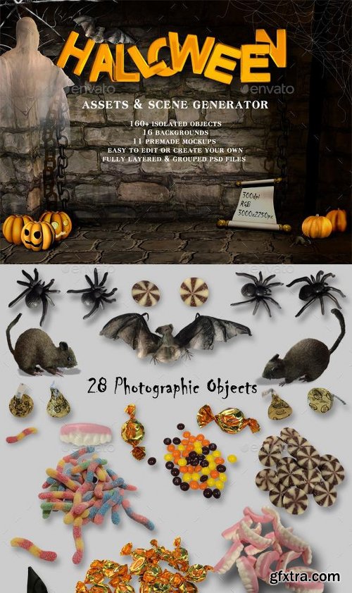 Graphicriver Halloween Assets and Mockup Creator 11863106