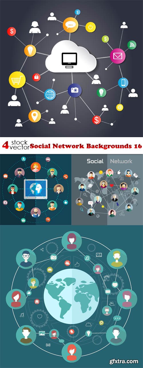 Vectors - Social Network Backgrounds 16