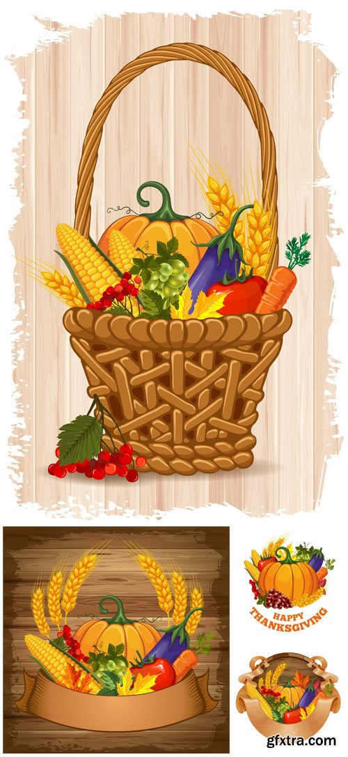 Happy Thanksgiving, vector illustration