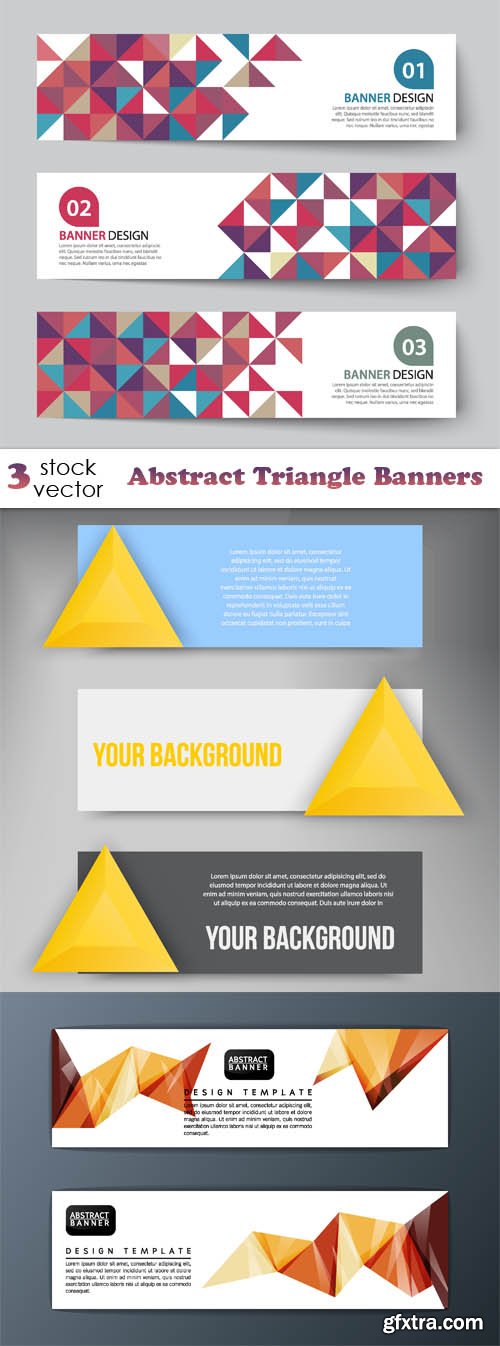 Vectors - Abstract Triangle Banners