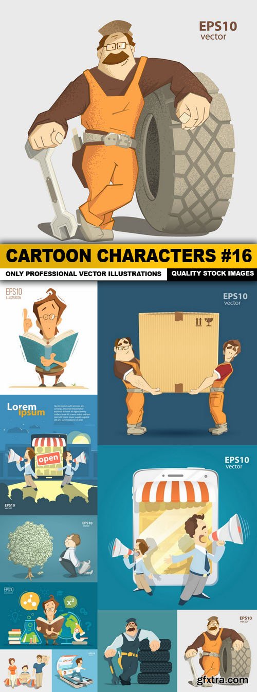 Cartoon Characters #16 - 10 Vector