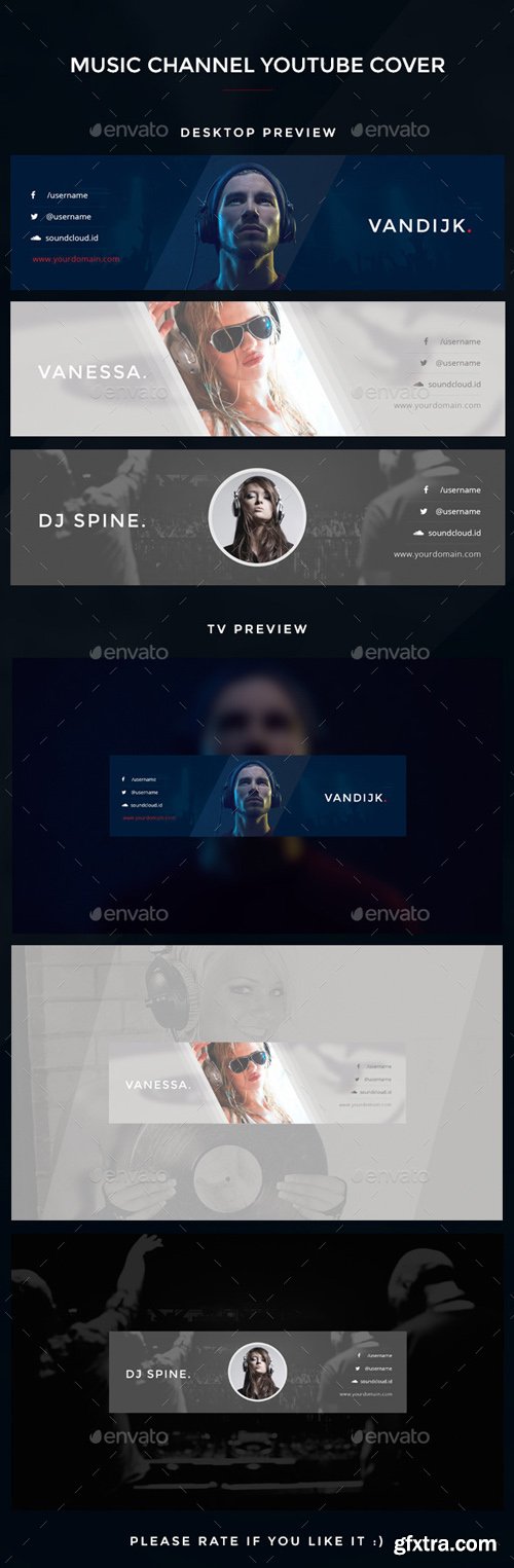 GraphicRiver Youtube Music Channel Art 12965317