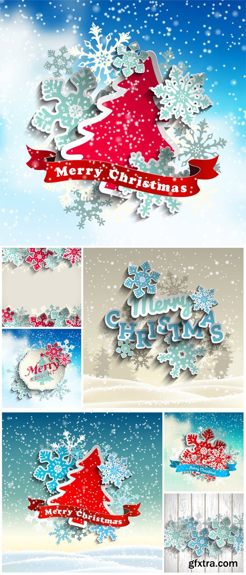 Christmas greeting card, vector illustration