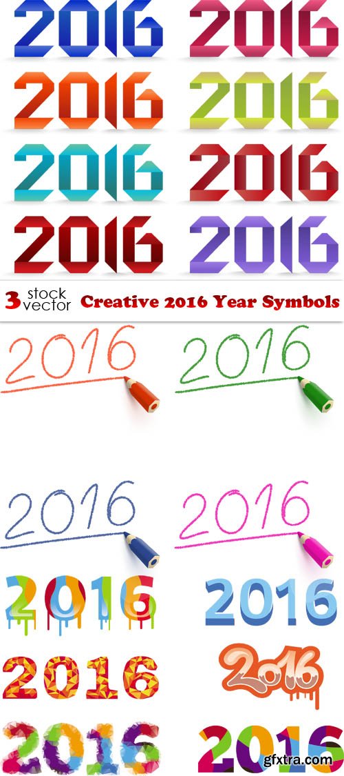 Vectors - Creative 2016 Year Symbols