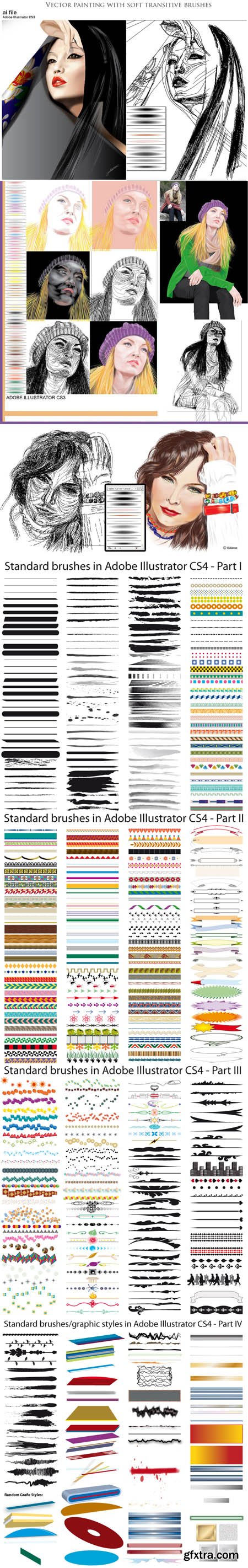 Standard Brushes for Adobe Illustrator (CS3+)