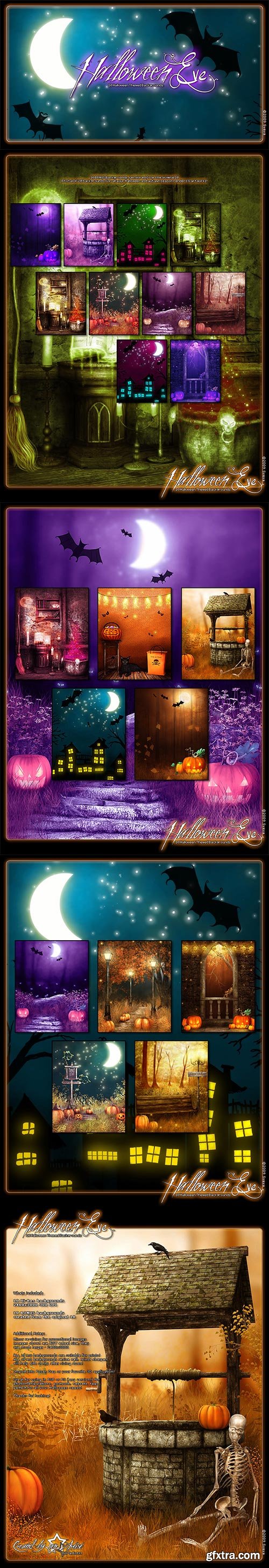 Halloween Eve Backgrounds 20xJPG