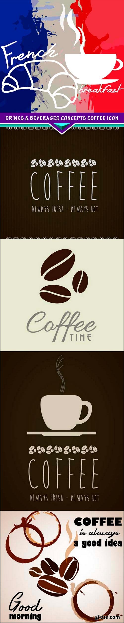 Drinks & beverages concepts Coffee icon 5x EPS