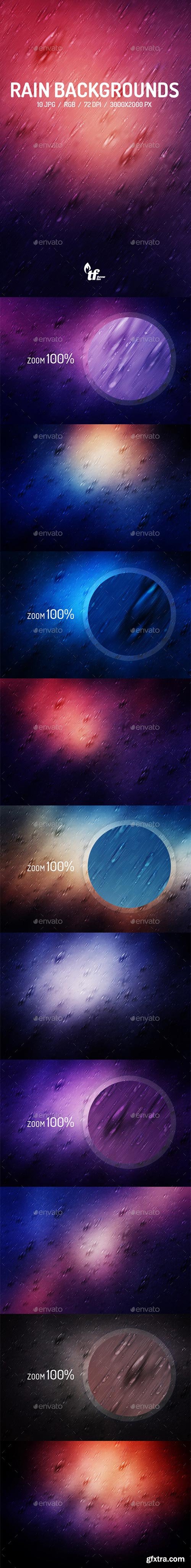 GraphicRiver - Rain Backgrounds 9029550