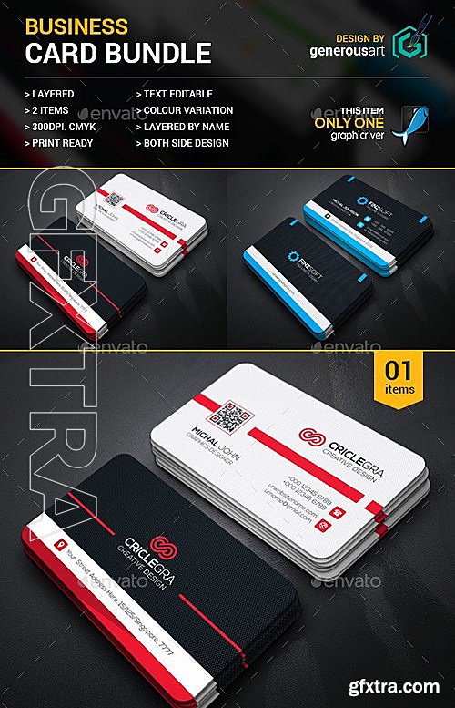 GraphicRiver - Business Card Bundle 2 in 1 Vol34 13214374