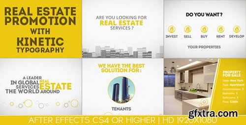 Videohive Real Estate Promotion With Kinetic Typography 8197995