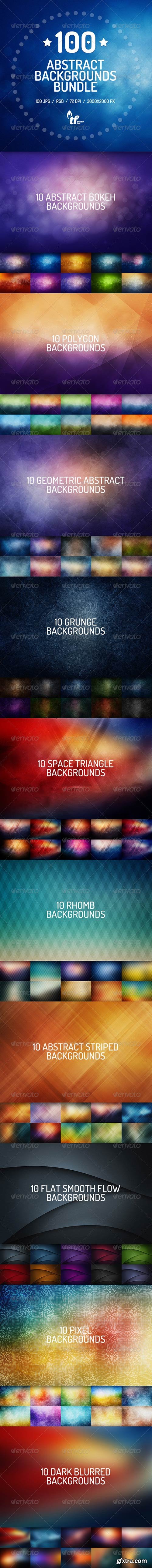 GraphicRiver - 100 Abstract Backgrounds Bundle 7821118