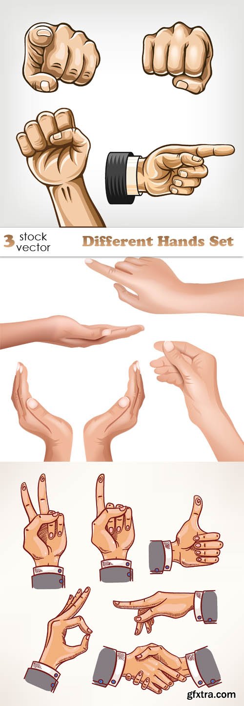 Vectors - Different Hands Set