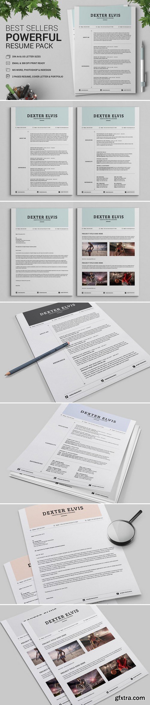 CM - Best Sellers 2 Pages Powerful Resume 401390