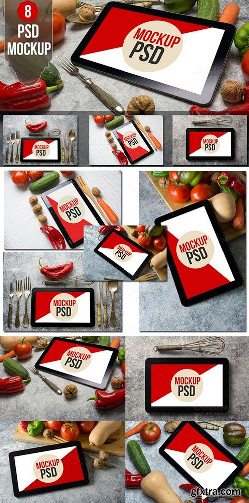 CM - PSD Mockup tablet food 402186