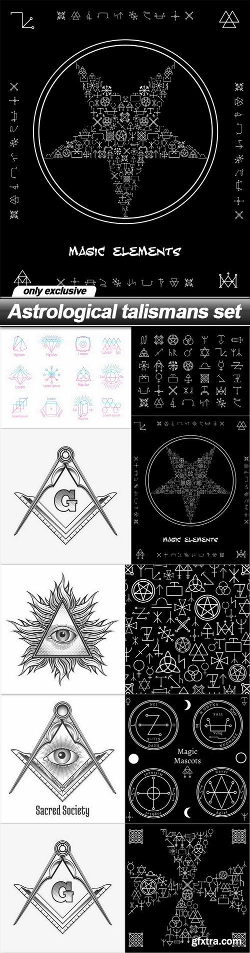 Astrological talismans set - 10 EPS