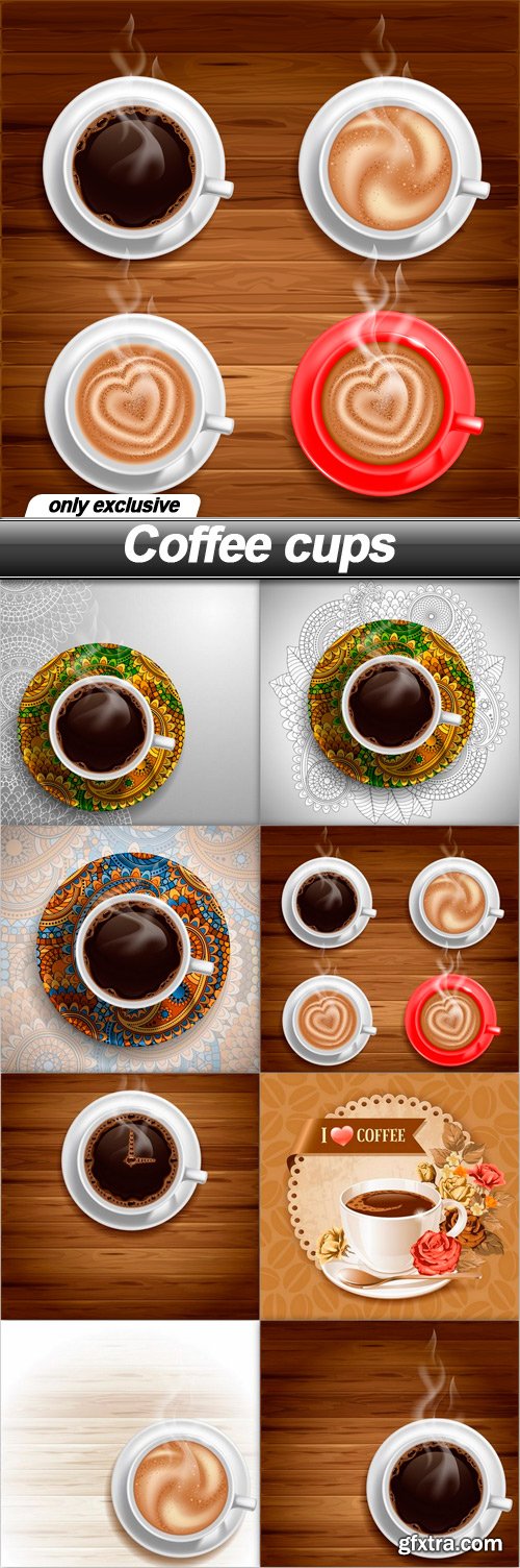 Coffee cups - 8 EPS