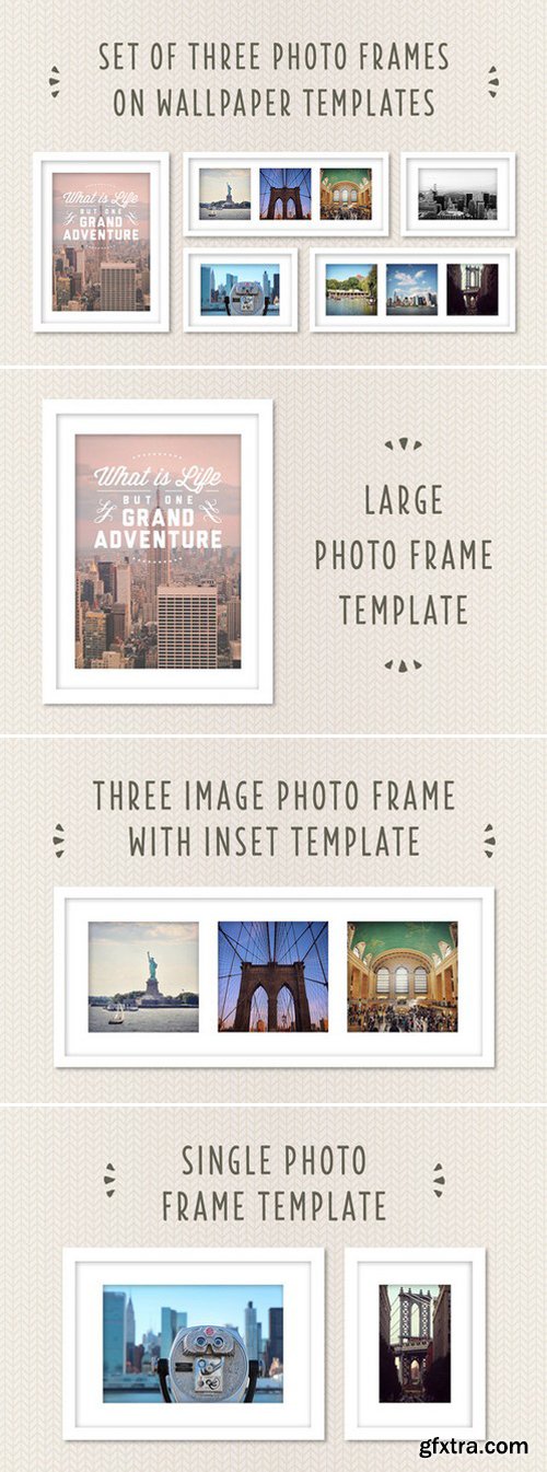 CM - Photo Frames on Wallpaper Template 402351