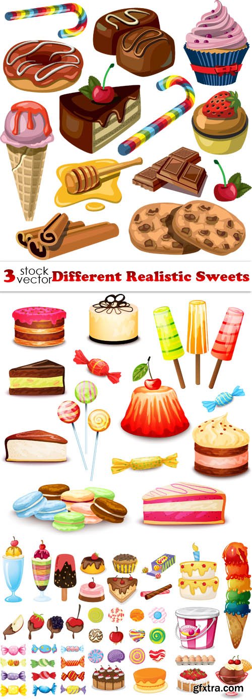 Vectors - Different Realistic Sweets