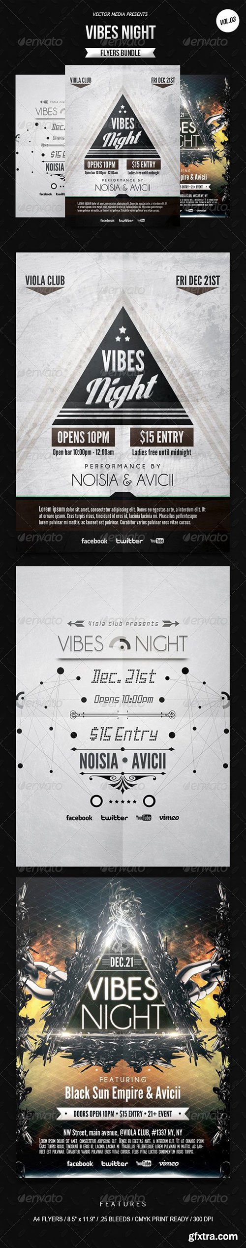 GraphicRiver - Vibes Night - Flyers Bundle [Vol.3] 6949342