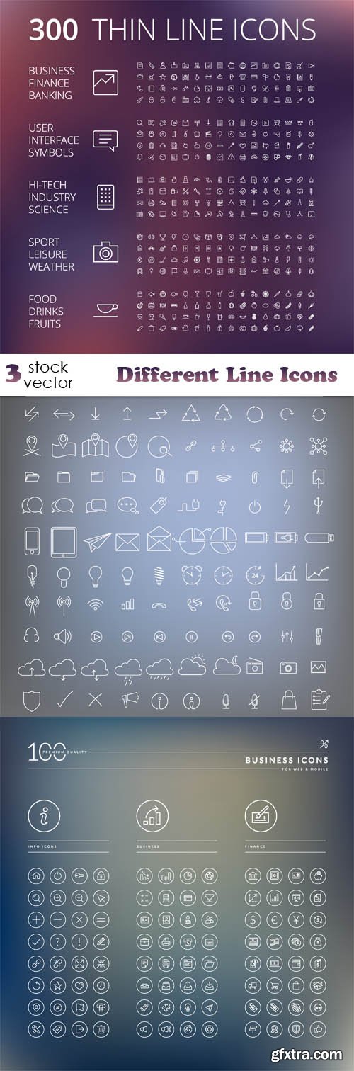 Vectors - Different Line Icons