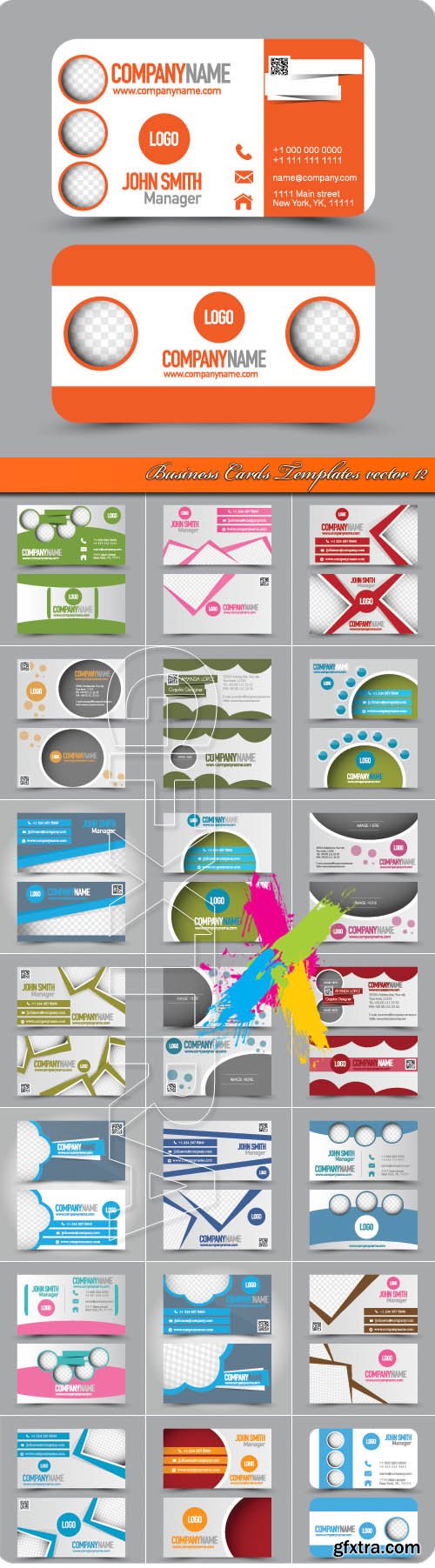 Business Cards Templates vector 12