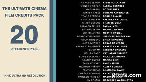 Videohive 20 Cinema Film Credits Pack 8422154