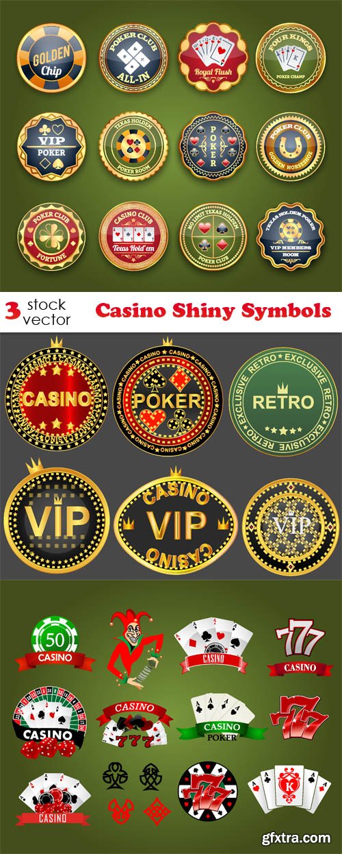 Vectors - Casino Shiny Symbols