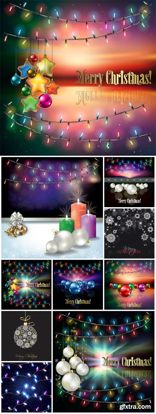 Christmas and new year holidays vector backgrounds