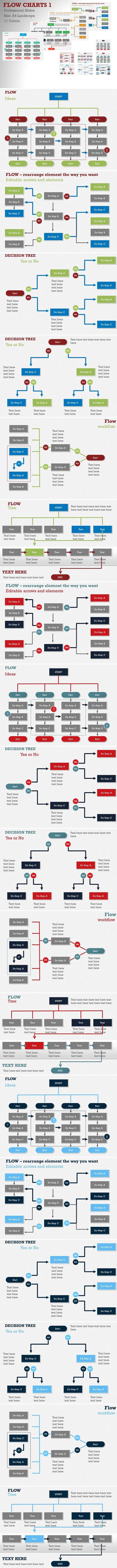 CM - Flow Charts 1 PowerPoint Template 406958