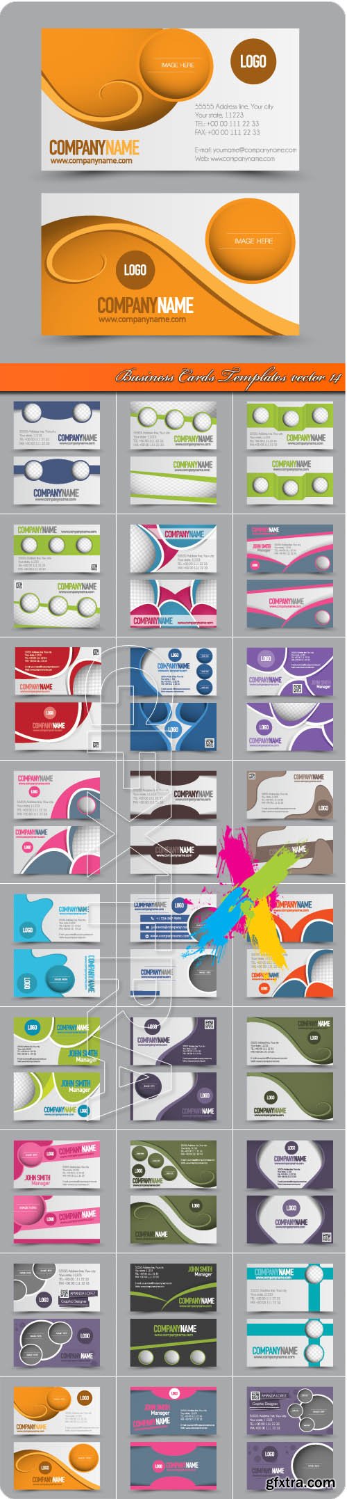 Business Cards Templates vector 14