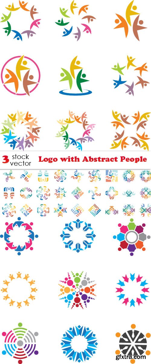 Vectors - Logo with Abstract People