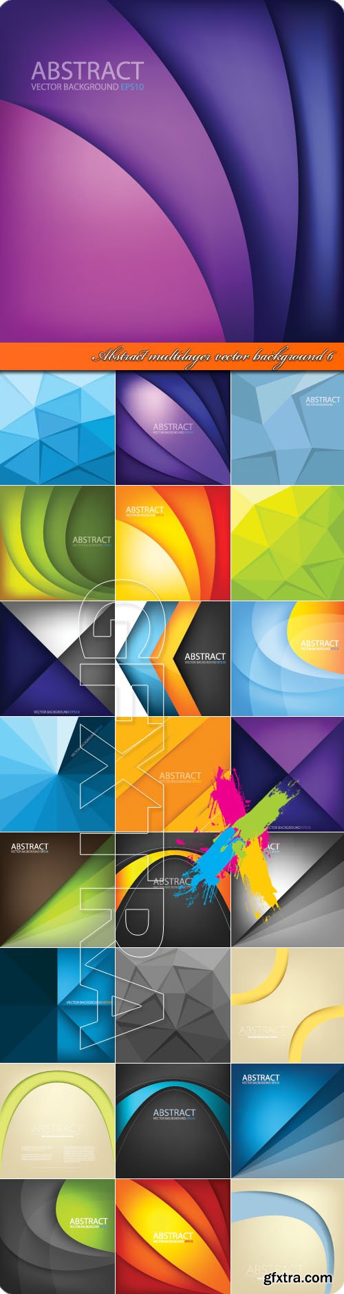 Abstract multilayer vector background 6