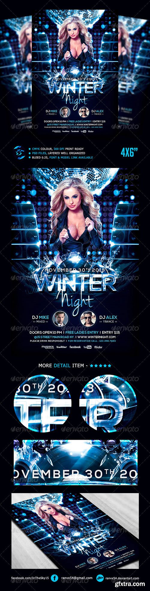 GraphicRiver - Winter Night Flyer Template 5478697