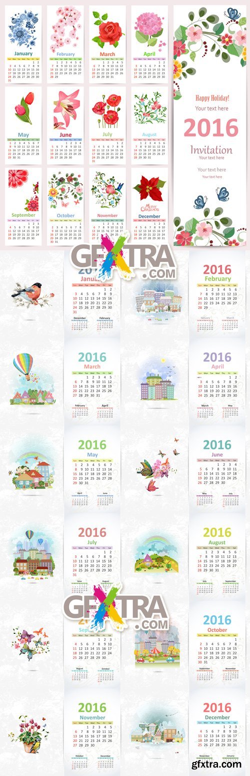 Calendar 2016 Vector