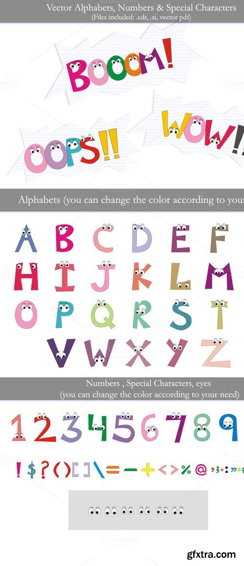 CM - Vector Alphabets, Numbers 136868