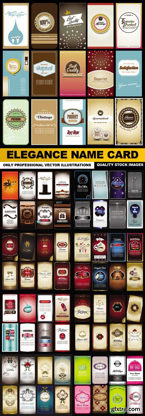 Elegance Name Card - 10 Vector