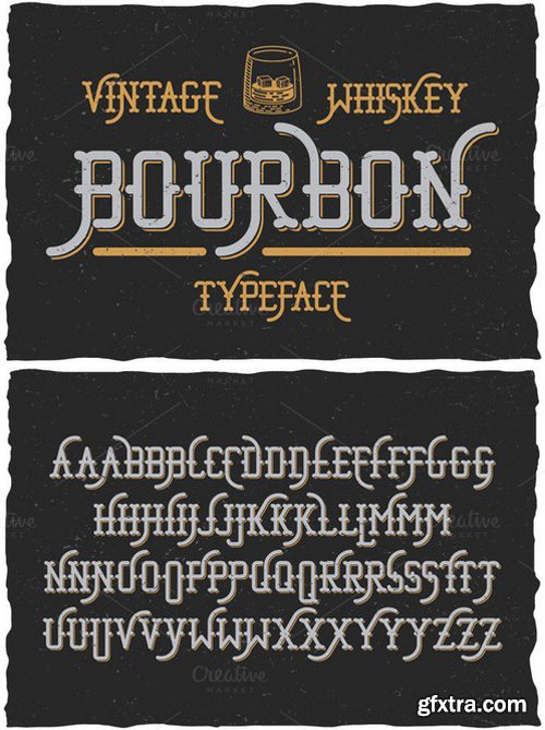 CM - Bourbon Whiskey Typeface 411008