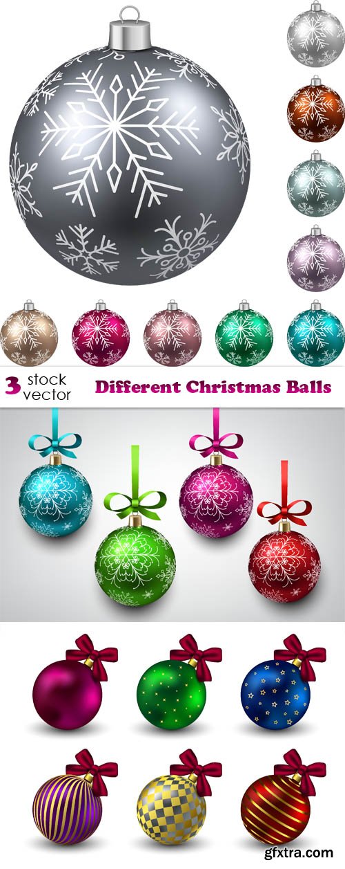 Vectors - Different Christmas Balls